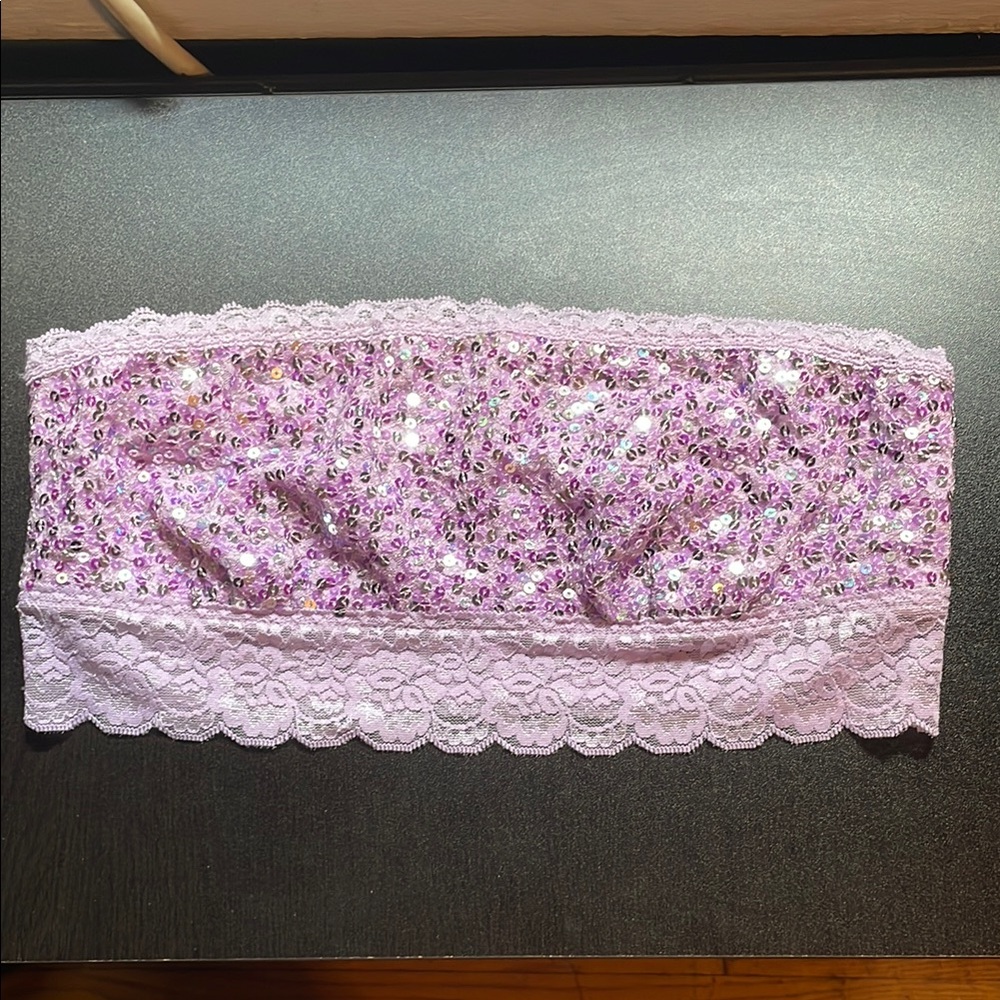 PINK Victoria's Secret Lavender Lace Bandeau